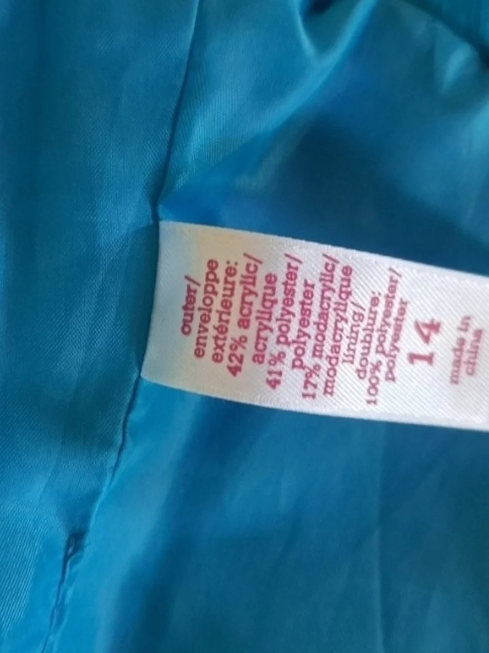 JUSTICE GIRLS BRIGHT BLUE FUR VEST SZ 14